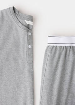 Long cotton pyjama pack — Grey 6