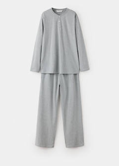 Long cotton pyjama pack — Grey 2