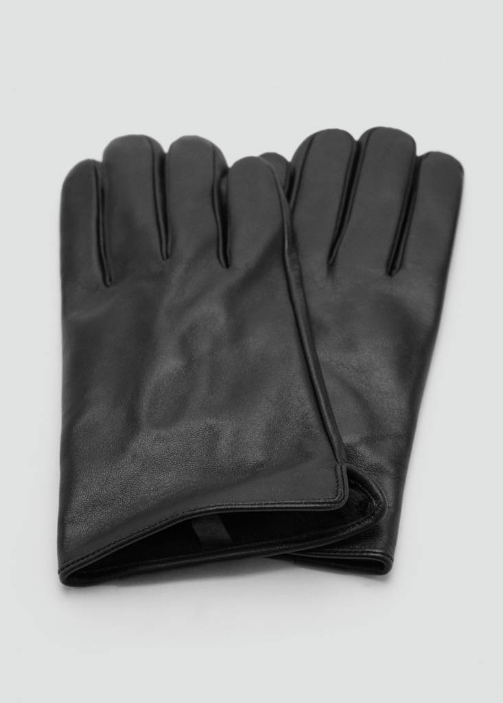 Leather gloves — Black
