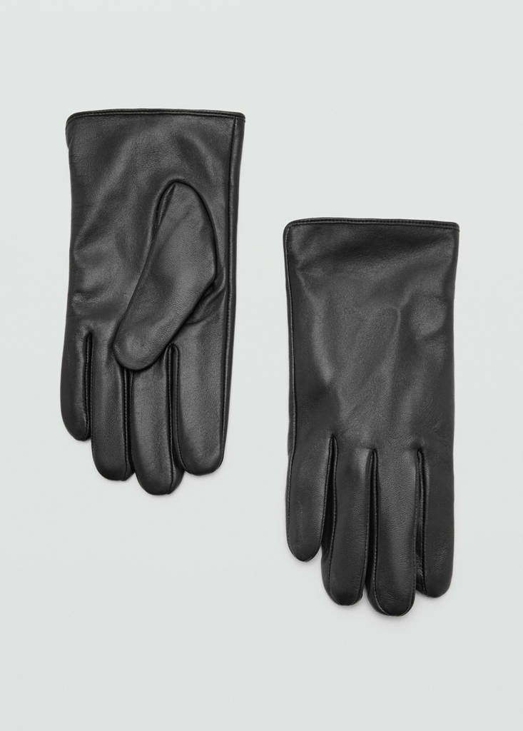 Leather gloves — Black