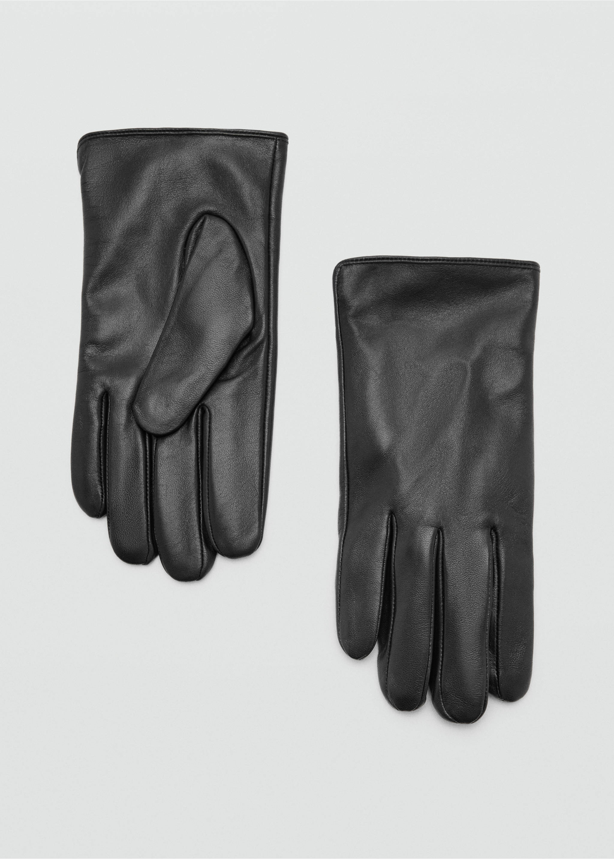 Leather gloves - Article without model, Black. Ref: 37036328-00.
