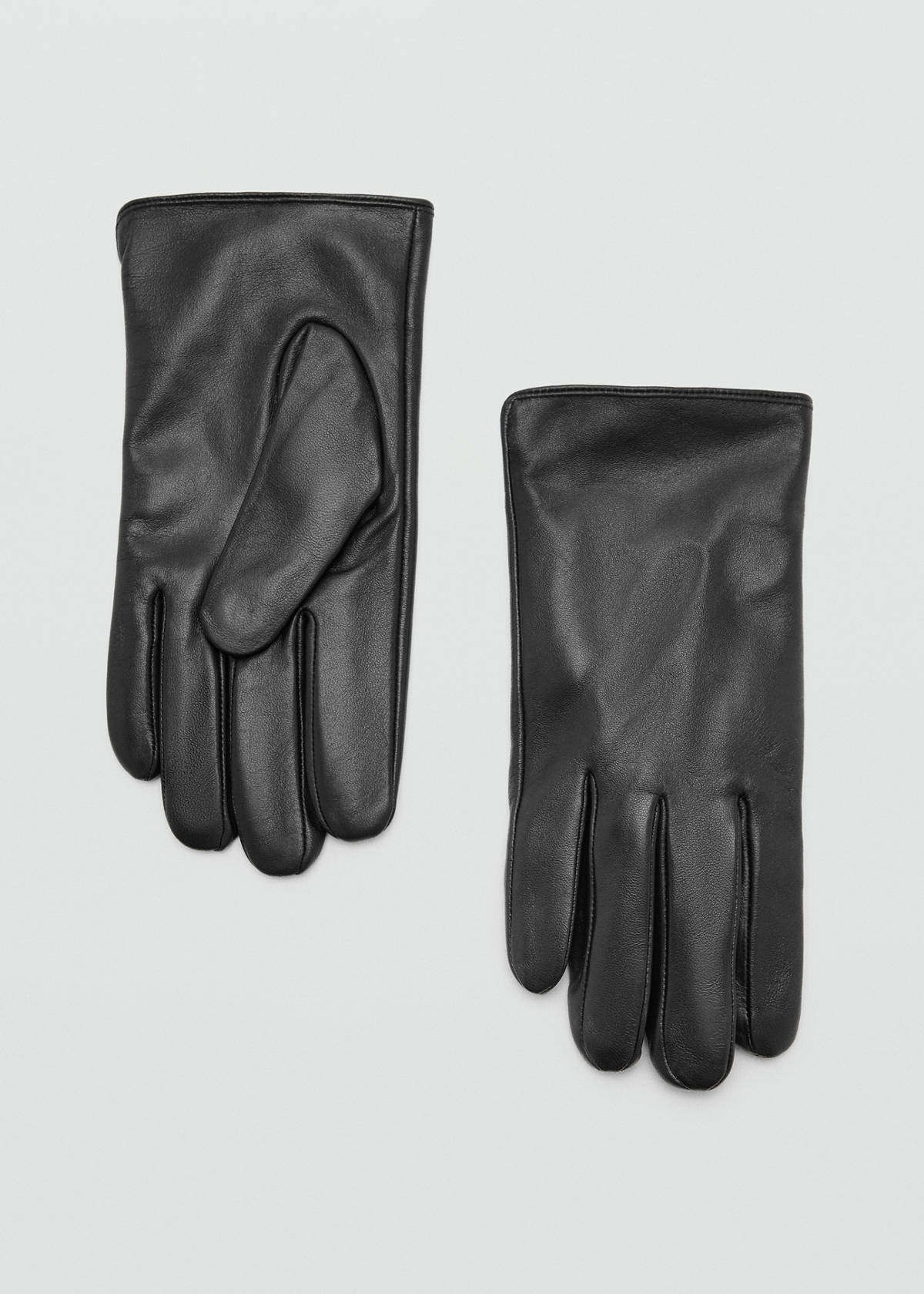 Leather gloves — Black