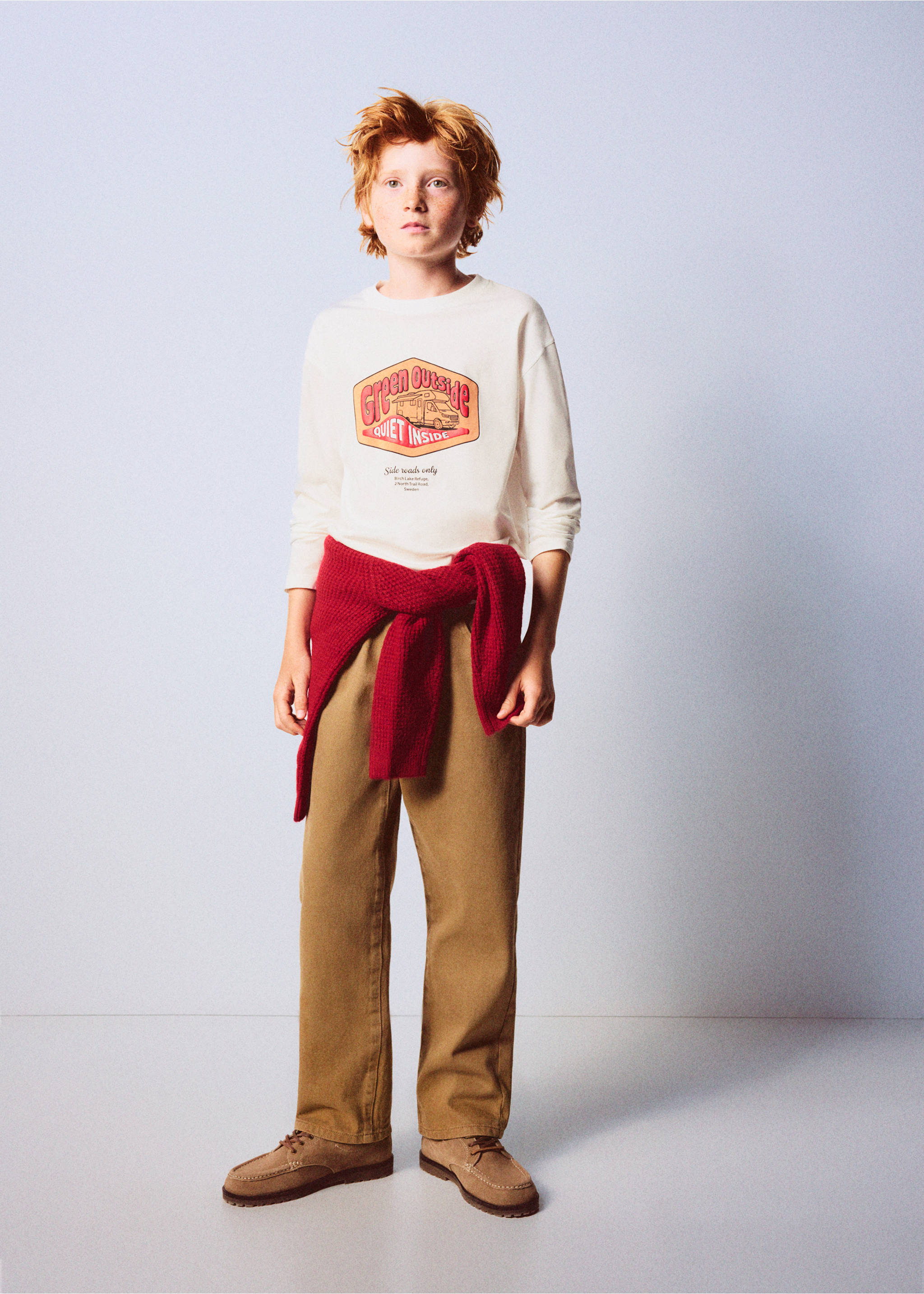 Printed long sleeve t-shirt - General plane, Off White. Ref: 37036329-00.