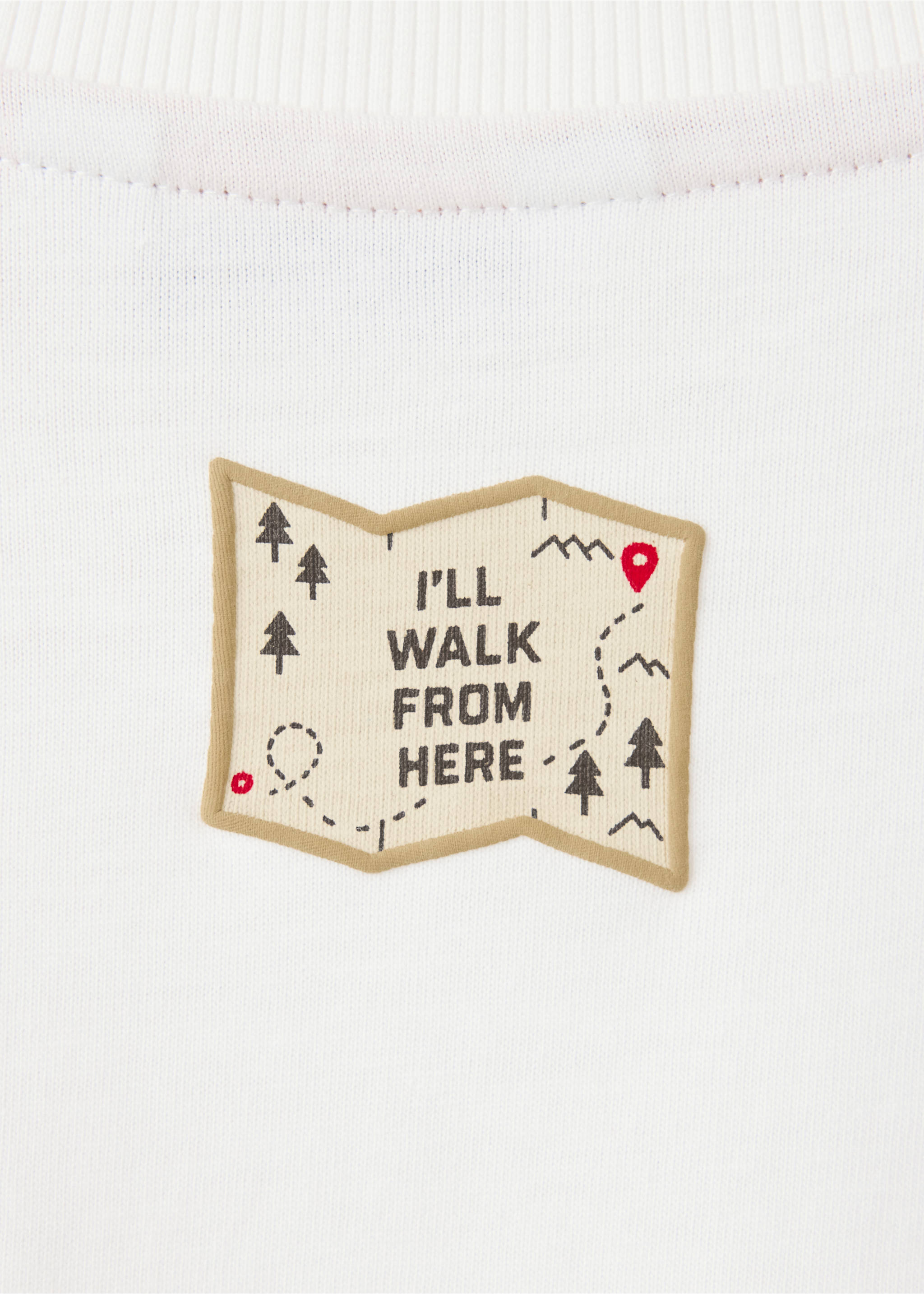 Printed long sleeve t-shirt - Details of the article 0, Off White. Ref: 37036329-00.
