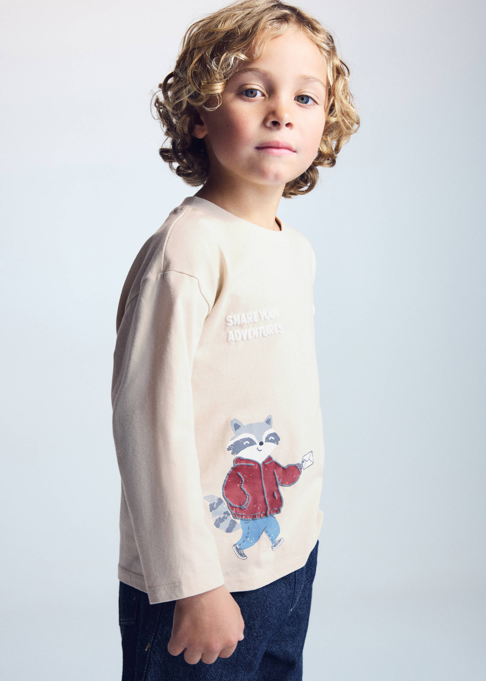 Printed cotton sweatshirt - Medium plane