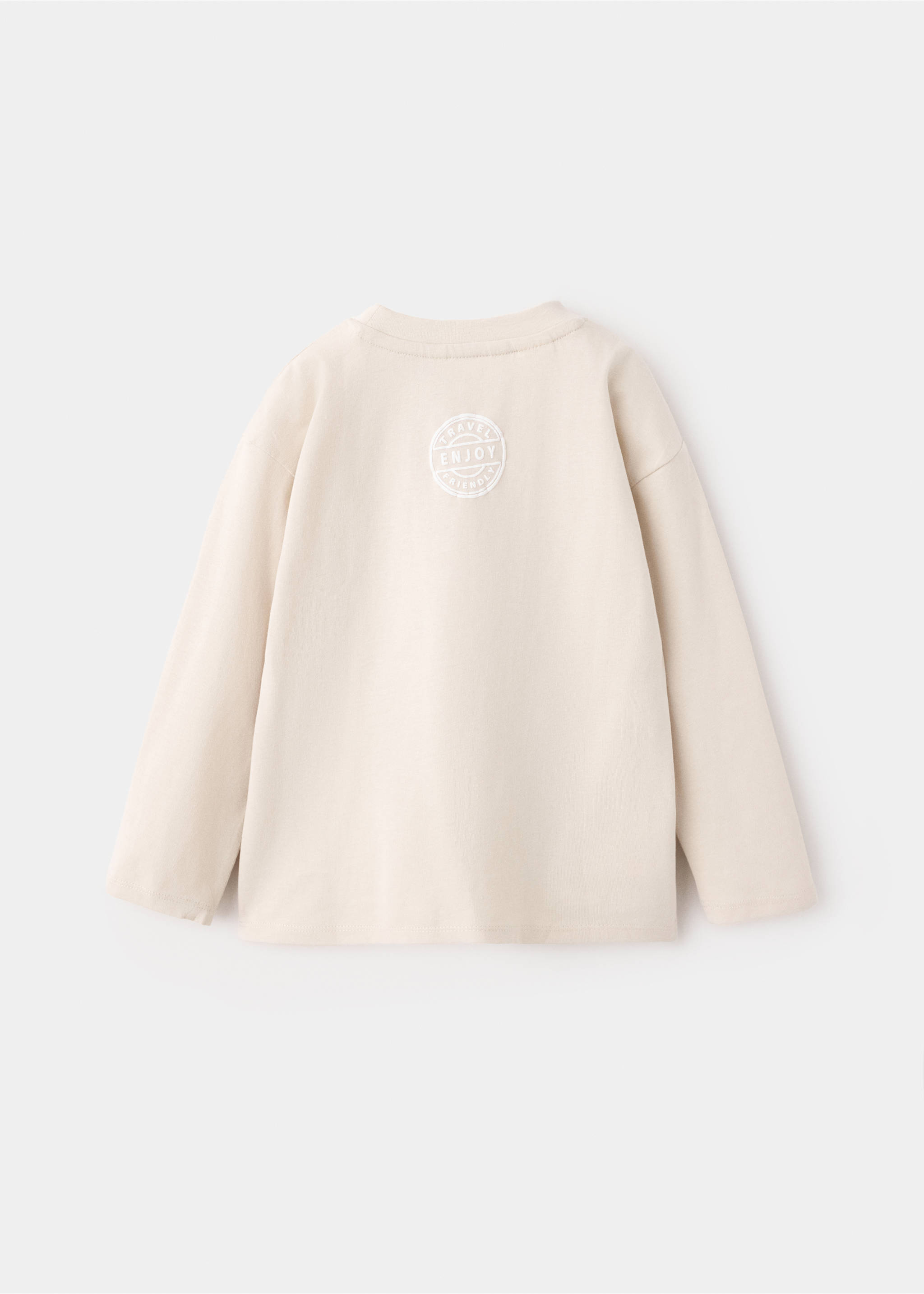 Sweat-shirt coton imprimé - Verso de l’article, Sable. Ref: 37036332-00.