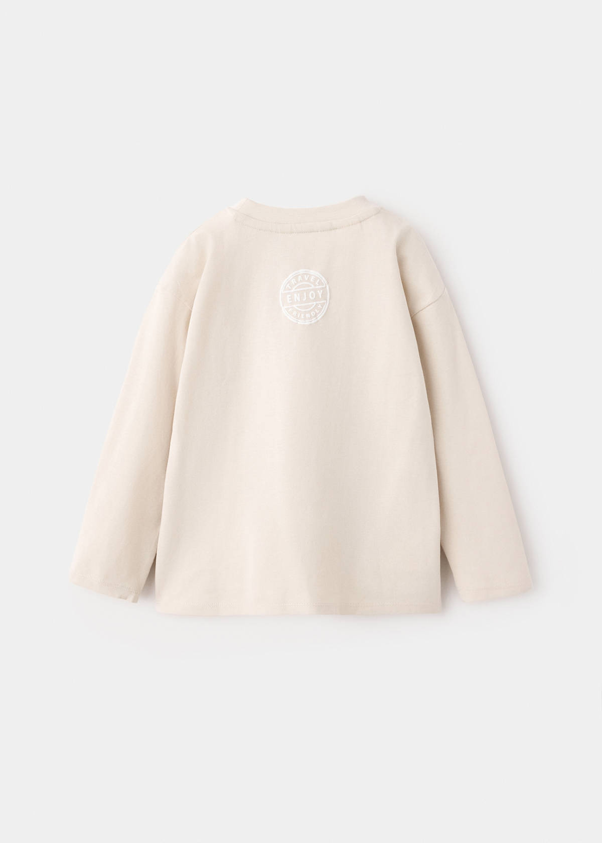 Printed cotton sweatshirt — Sand