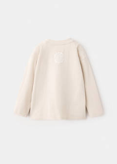 Printed cotton sweatshirt — Sand 5