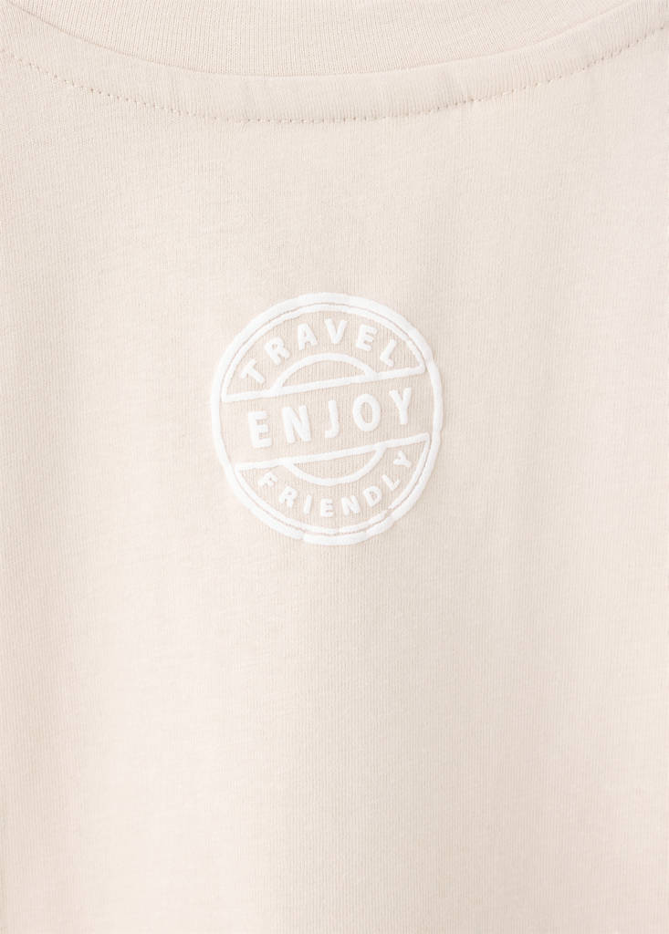 Printed cotton sweatshirt — Sand