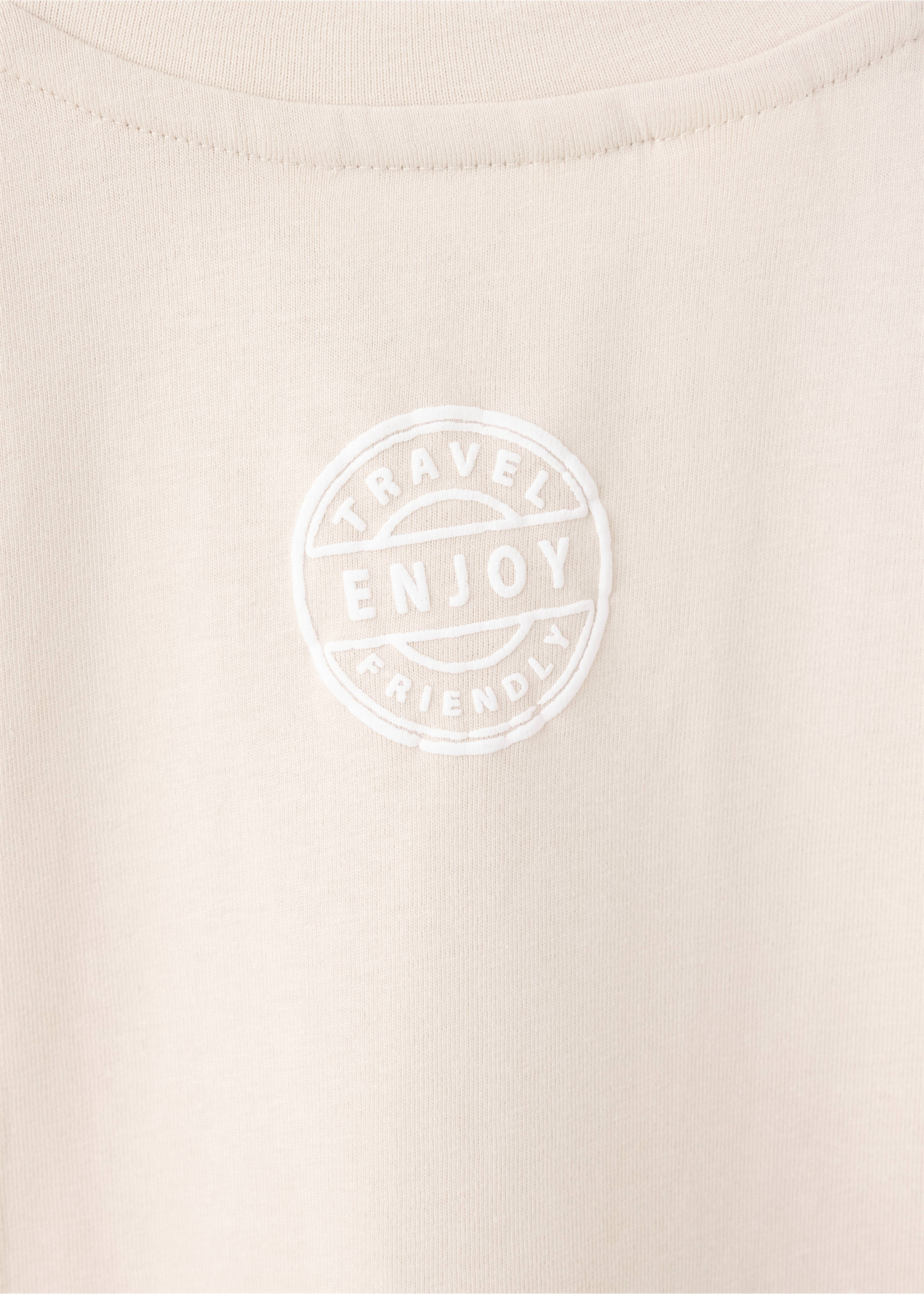 Sweat-shirt coton imprimé - Détail de l'article 0, Sable. Ref: 37036332-00.