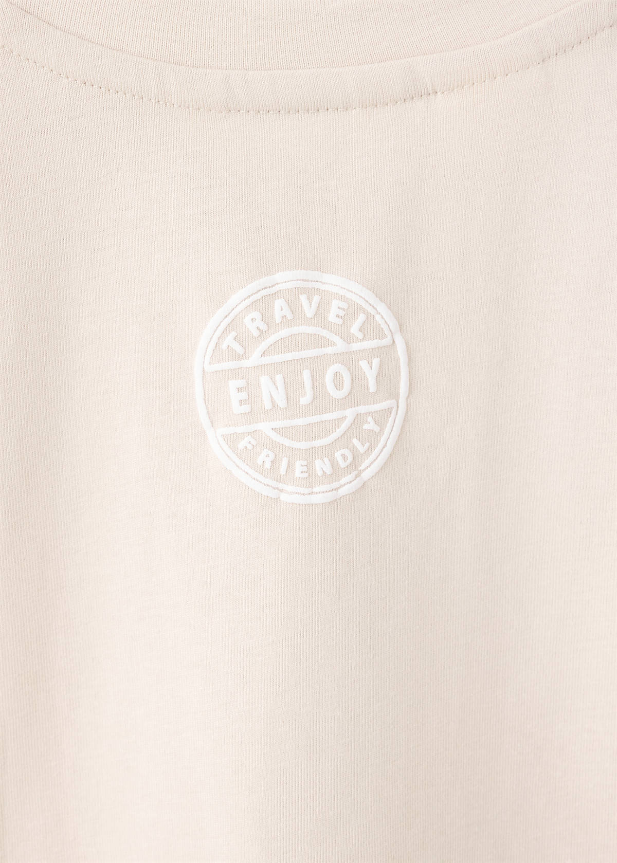 Printed cotton sweatshirt — Sand