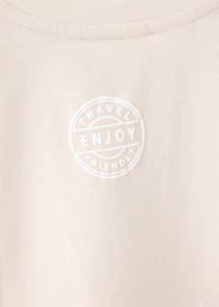 Printed cotton sweatshirt — Sand 6