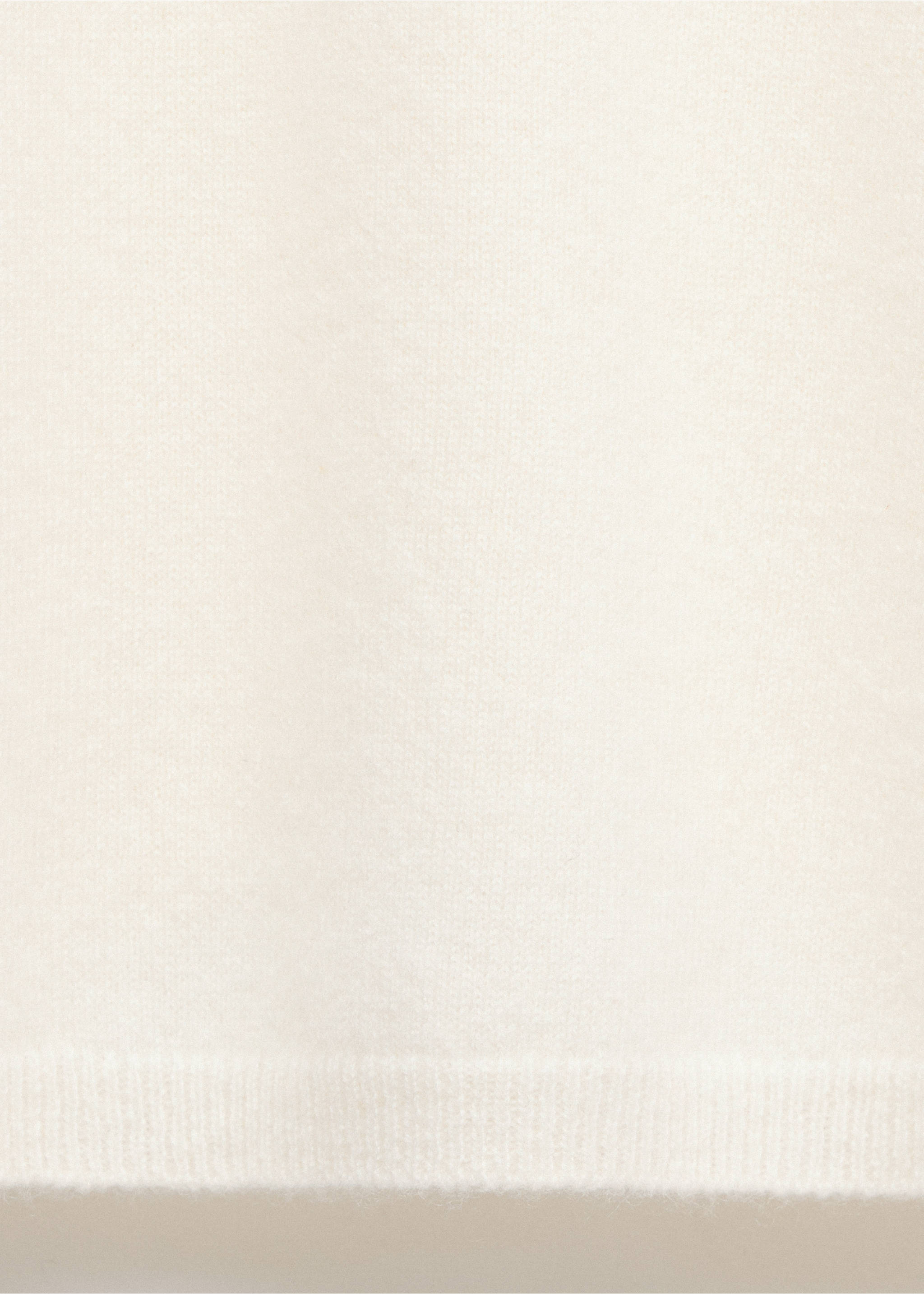 100% cashmere sweater with perkins neck - Details of the article 0, Ecru. Ref: 37036336-00.