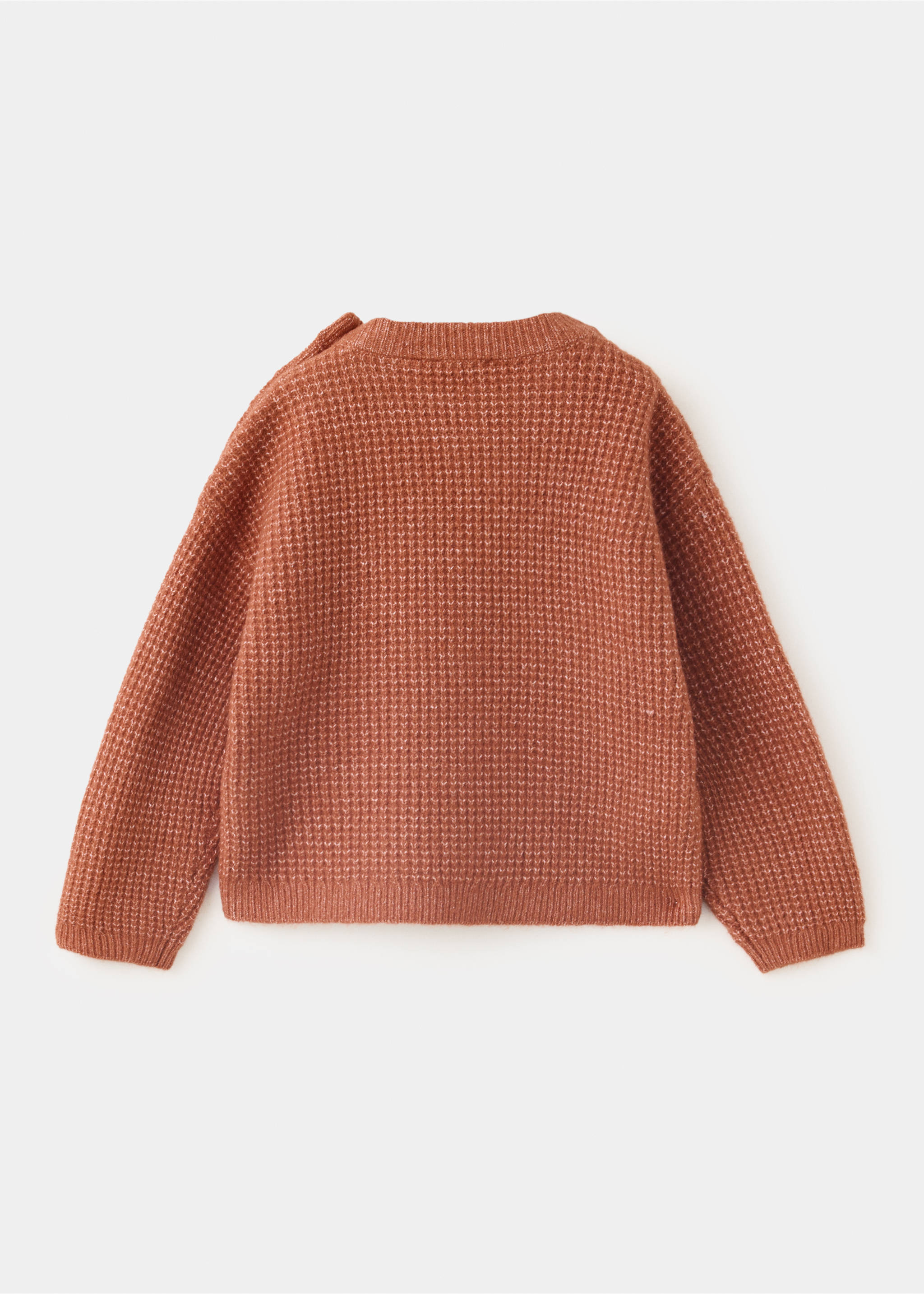 Pull-over maille texturé - Verso de l’article, Orange brûlé. Ref: 37036337-00.
