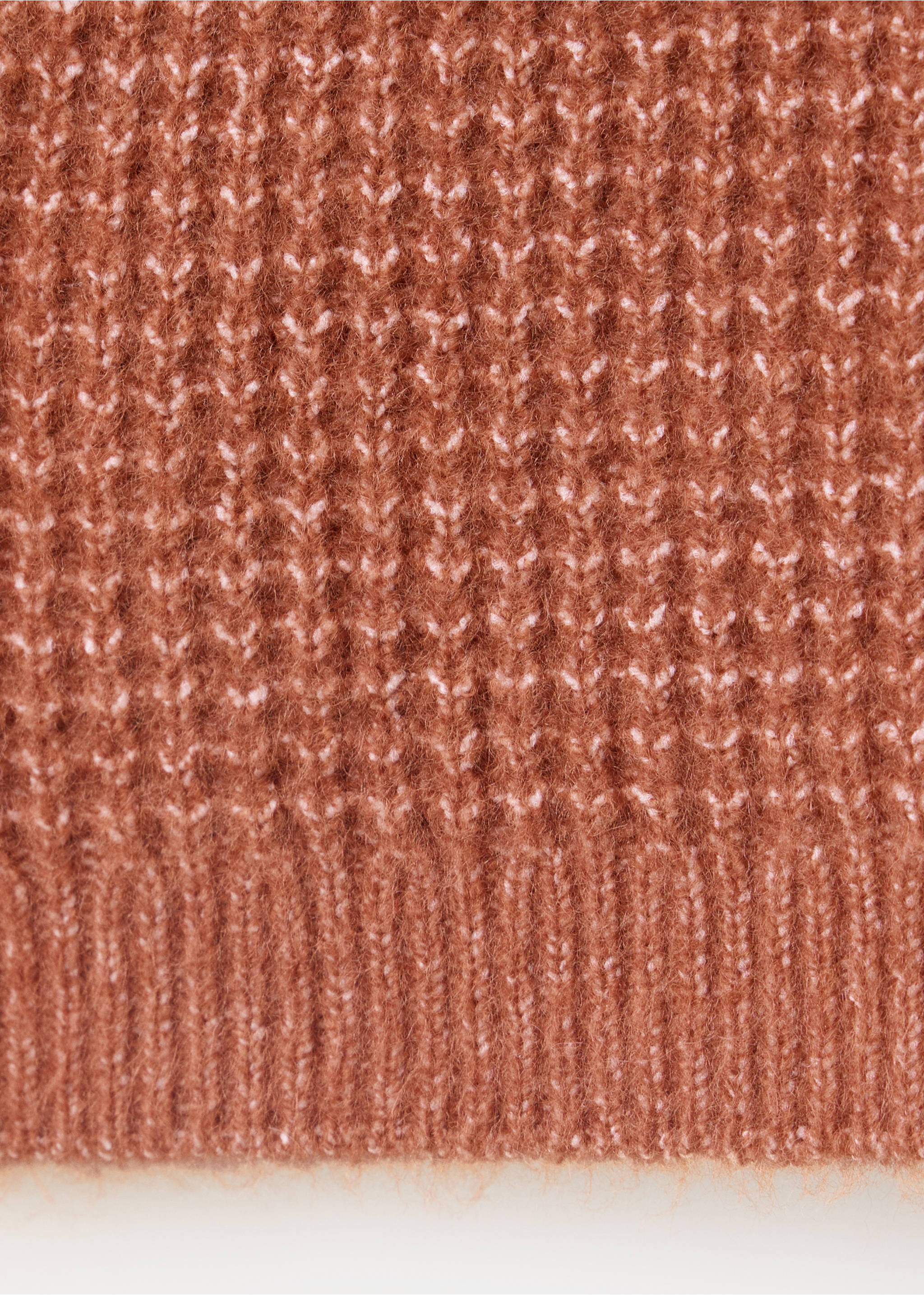 Pull-over maille texturé - Détail de l'article 0, Orange brûlé. Ref: 37036337-00.