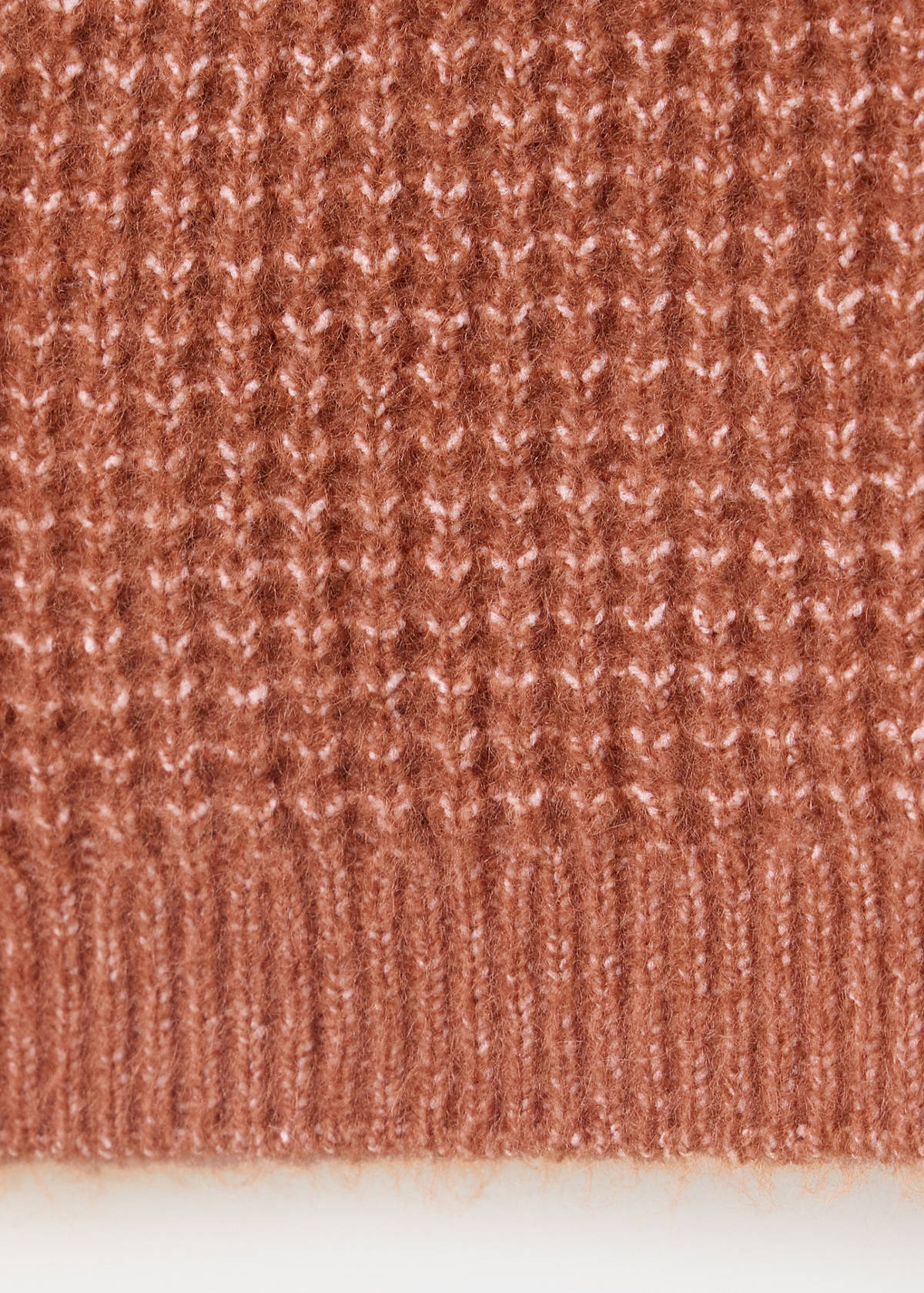 Textured knit sweater — Burnt Orange