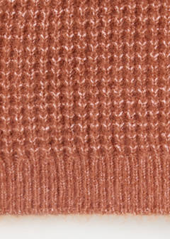Textured knit sweater — Burnt Orange 4