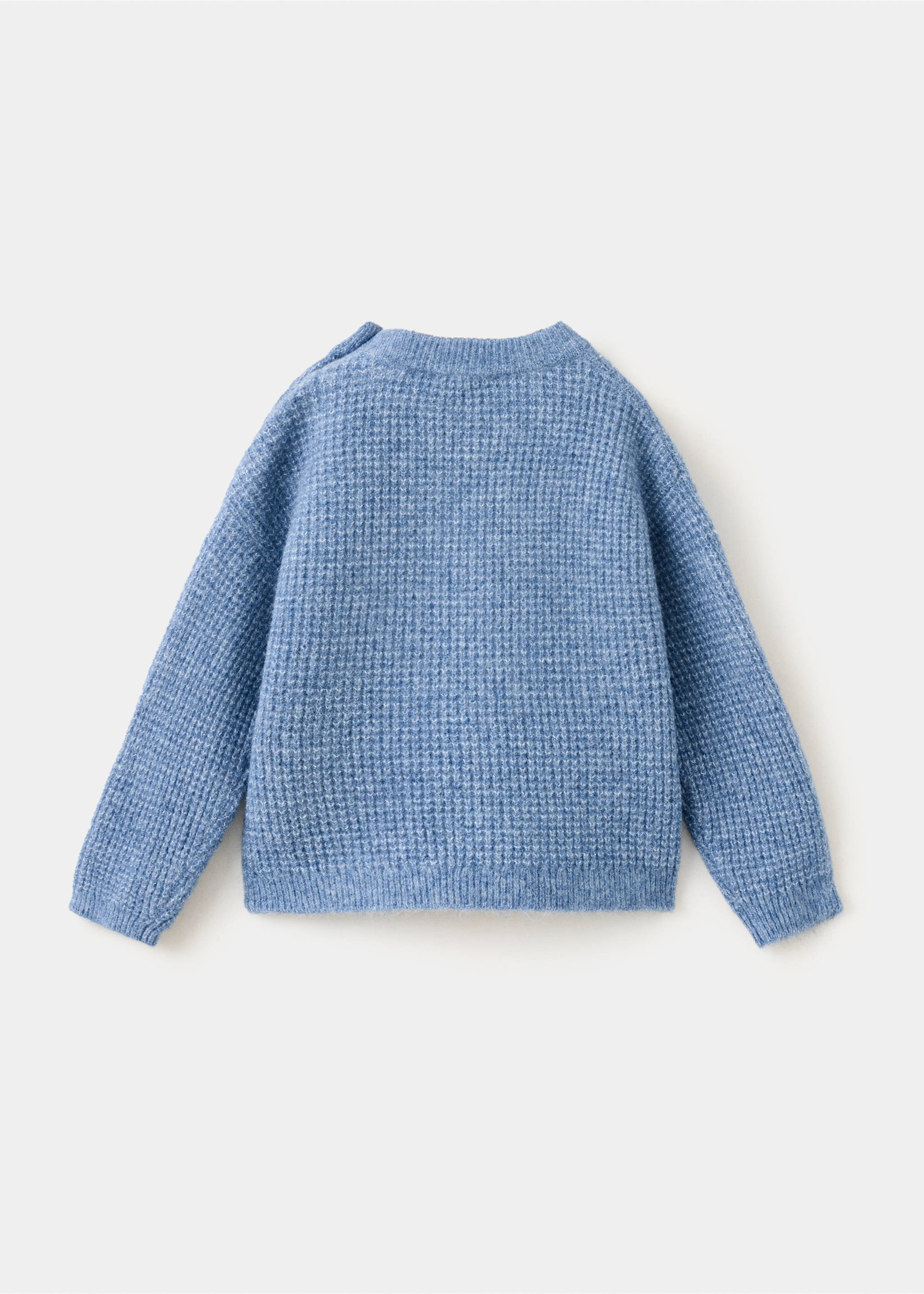 Pull-over maille texturé - Verso de l’article, Bleu. Ref: 37036337-00.