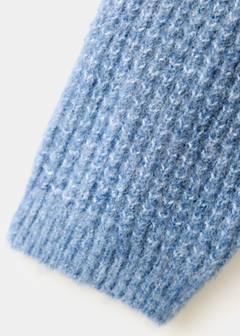 Textured knit sweater — Blue 5