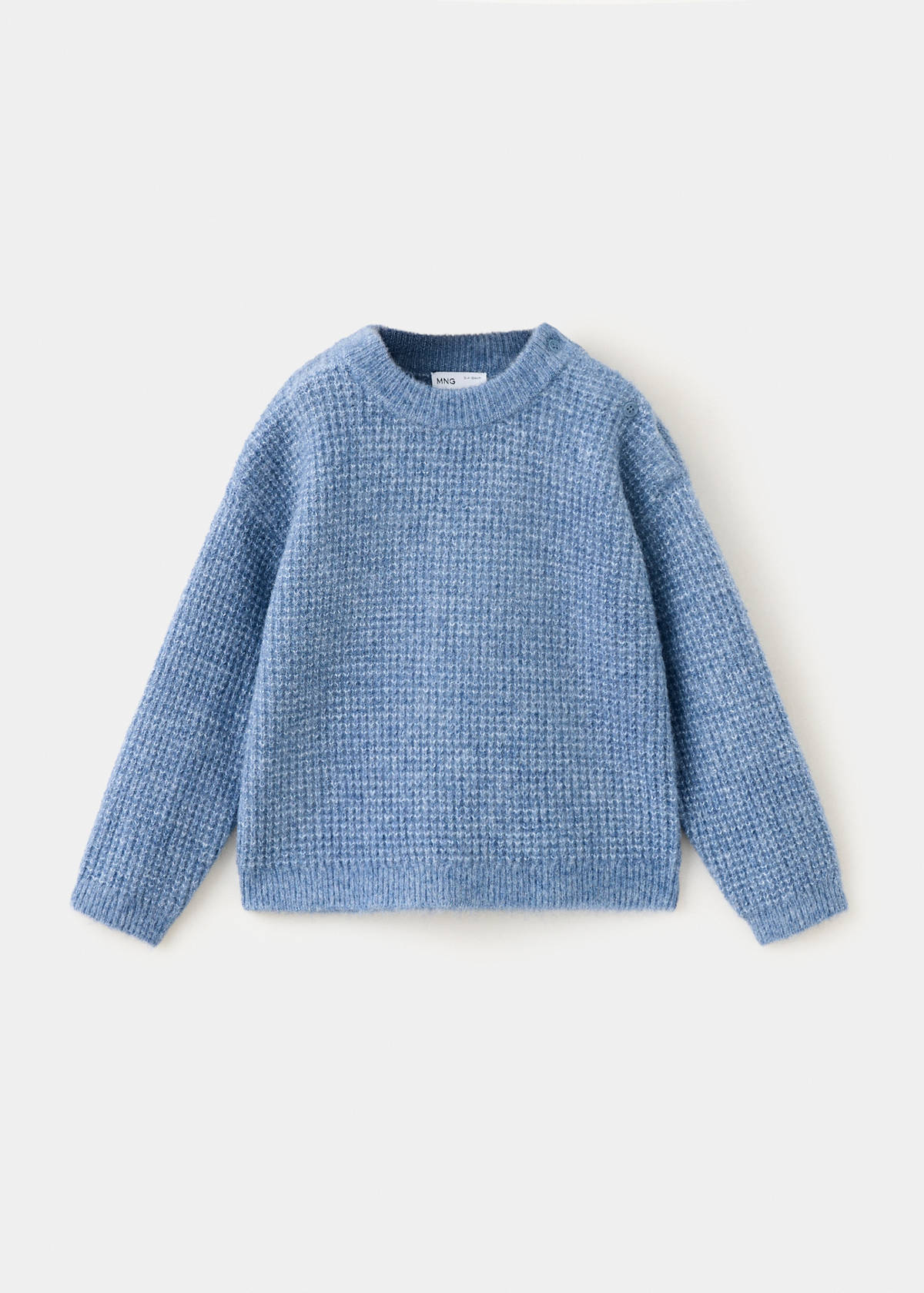 Textured knit sweater — Blue