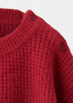Textured knit sweater — Red 3