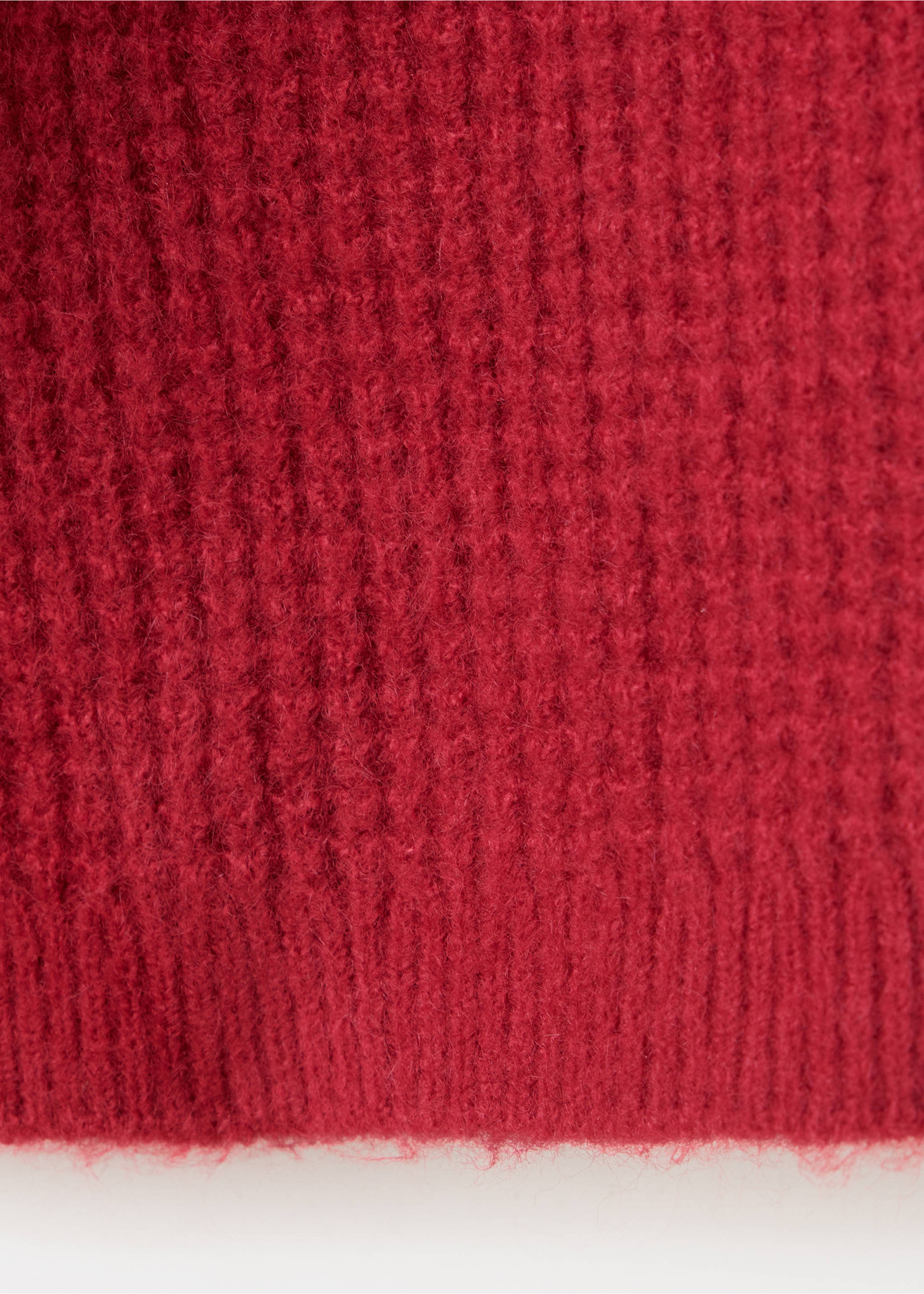 Textured knit sweater - Details of the article 0, Red. Ref: 37036337-00.