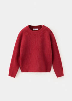Textured knit sweater — Red 2