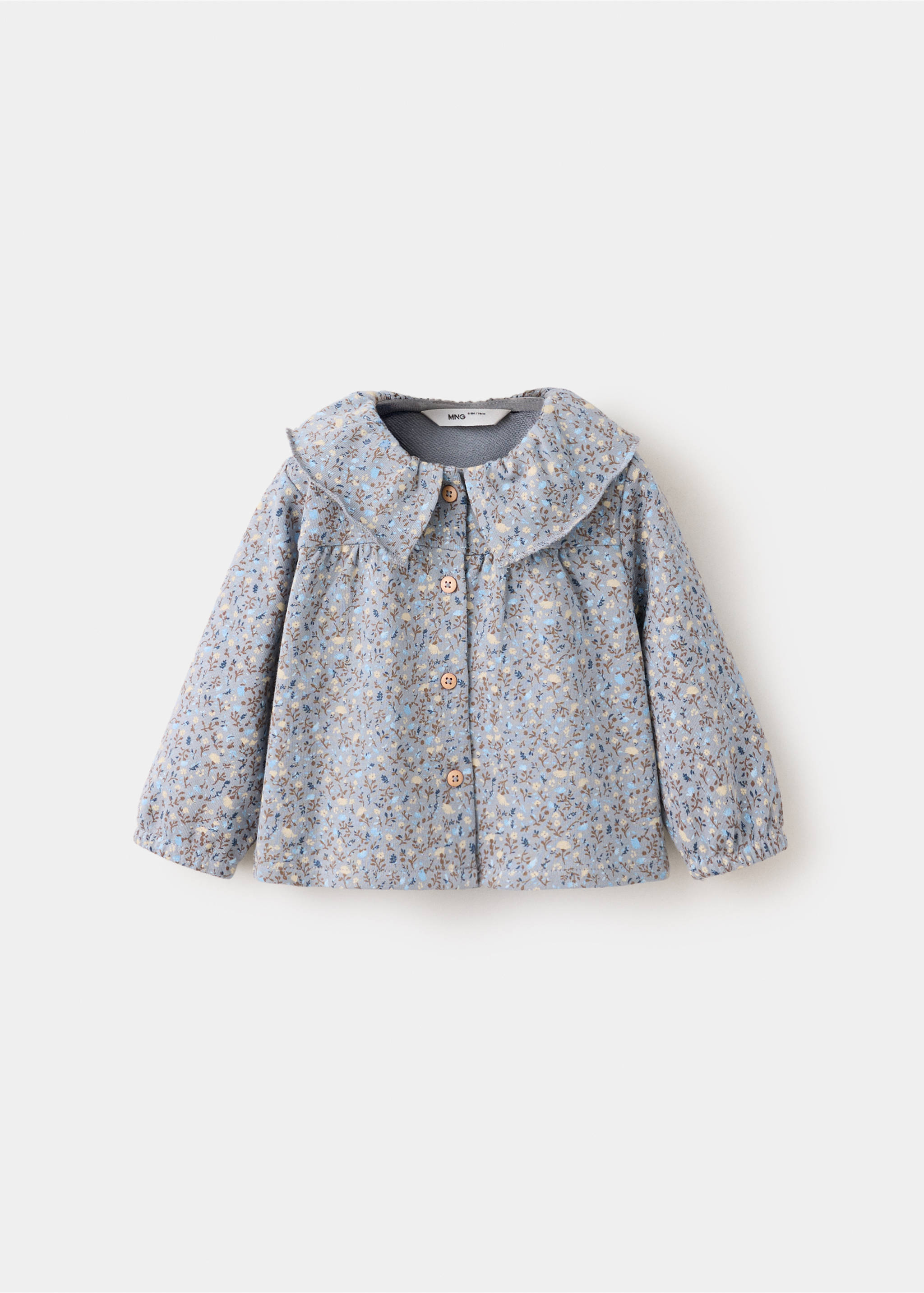 Floral print sweatshirt - Article without model, Blue. Ref: 37036338-00.