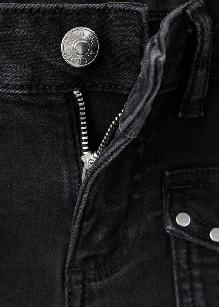 Flared jeans with studs — Black denim