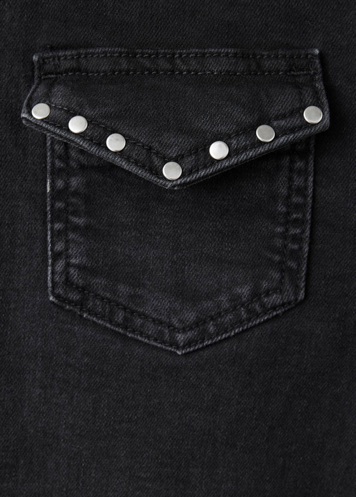Flared jeans with studs — Black denim