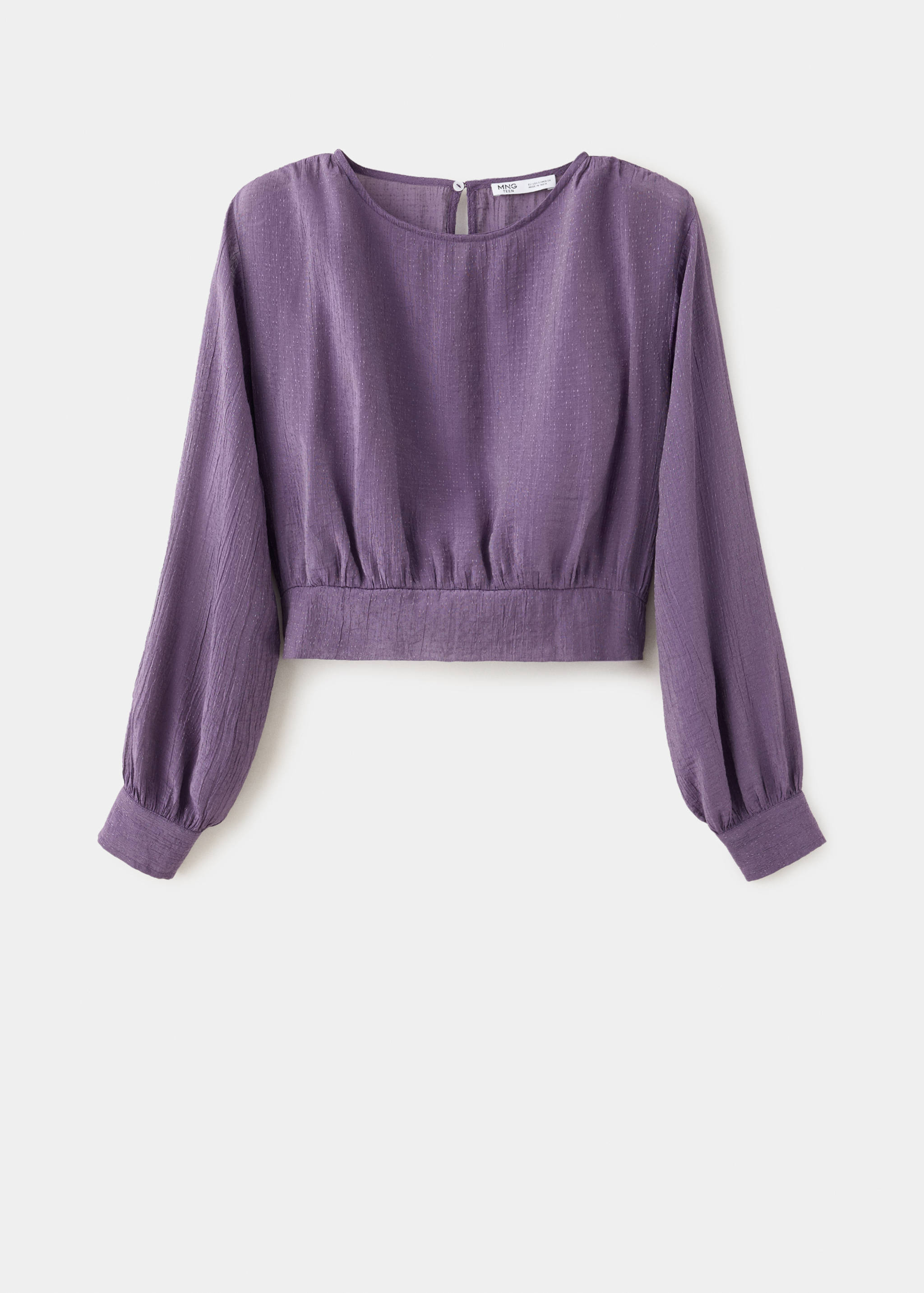 Cropped blouse with smocked detail - Article without model