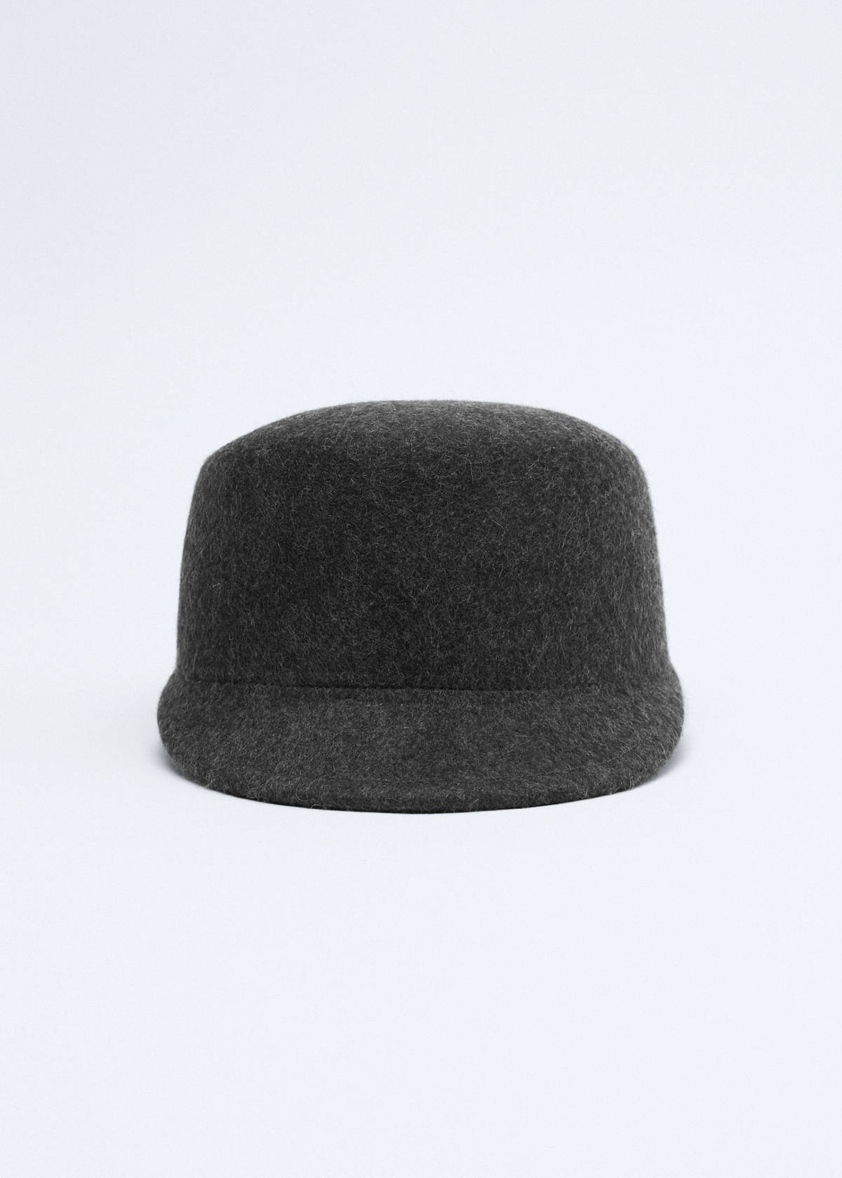 100% wool hat with brim — Dark Heather Grey