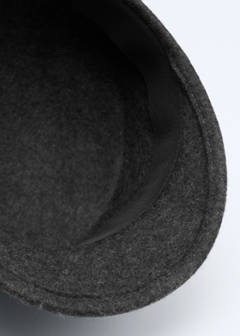 100% wool hat with brim — Dark Heather Grey 4