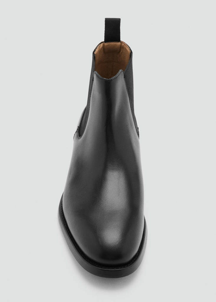 Polished leather chelsea boots — Black