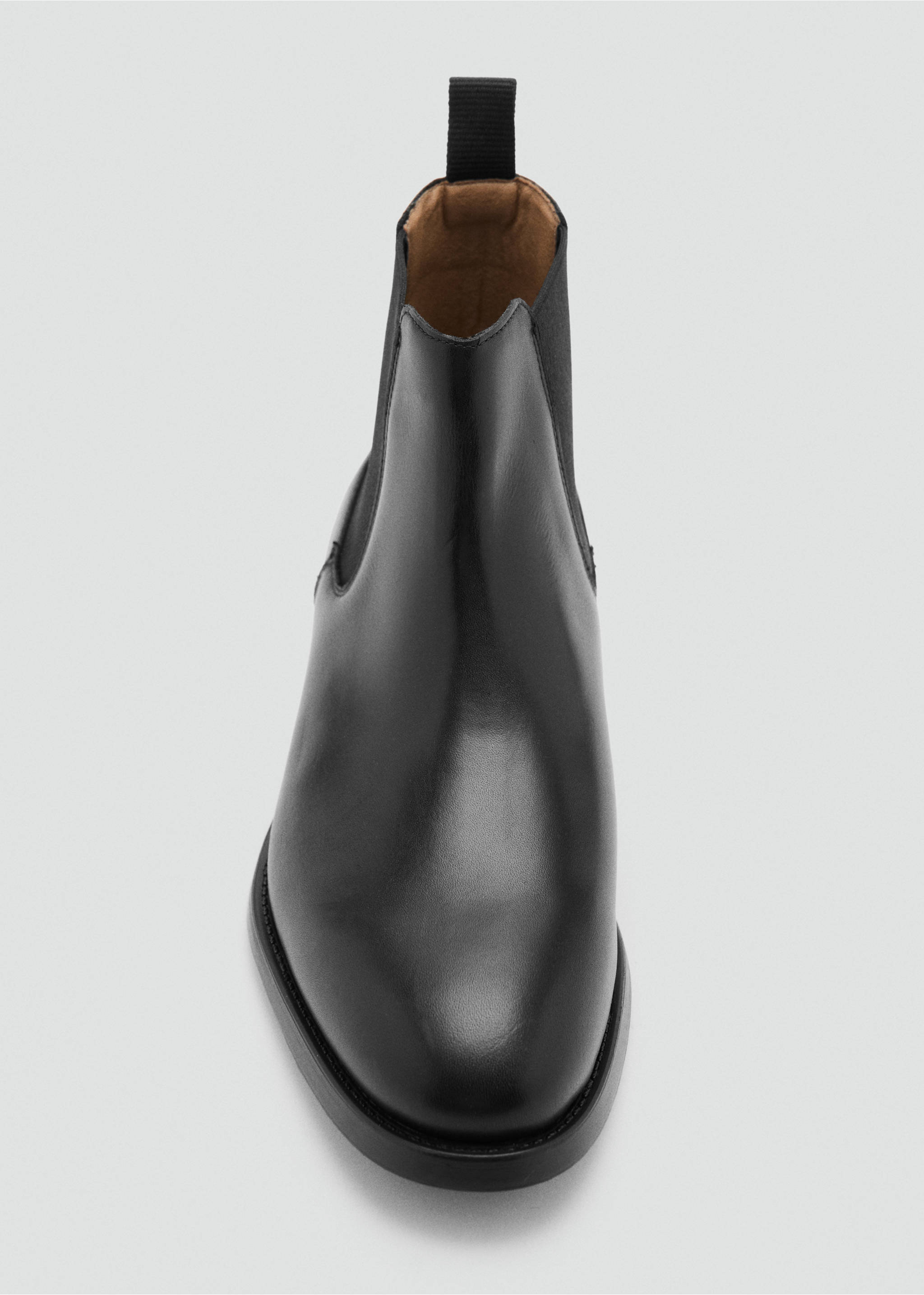 Polished leather chelsea boots - Details of the article 1, Black. Ref: 37036348-00.