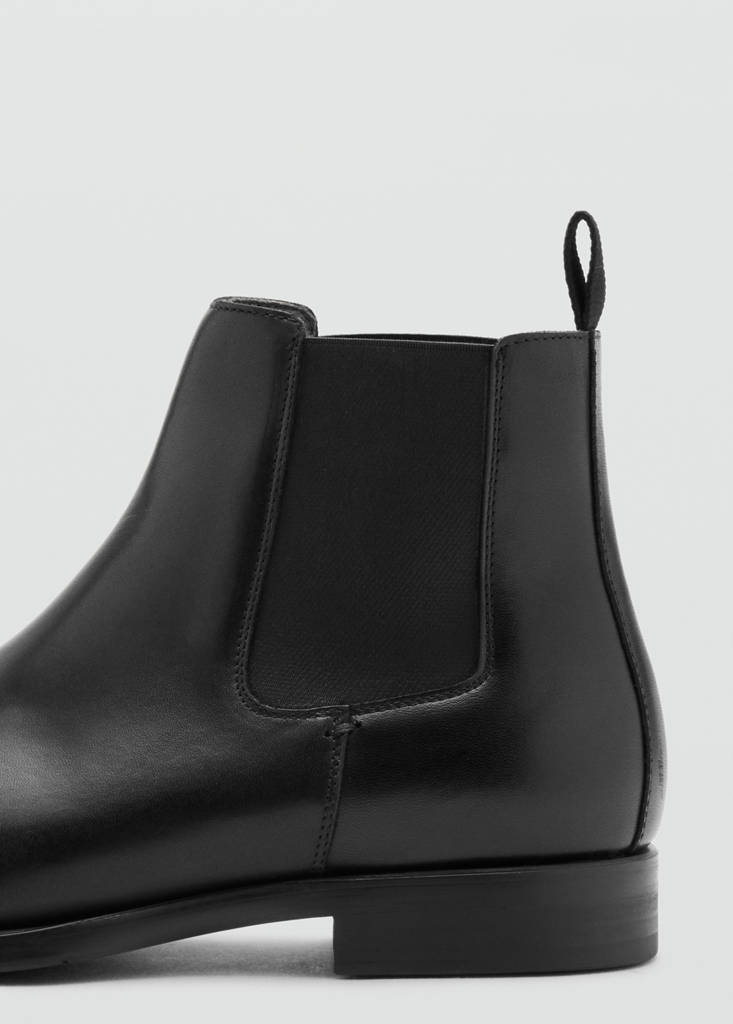 Polished leather chelsea boots — Black