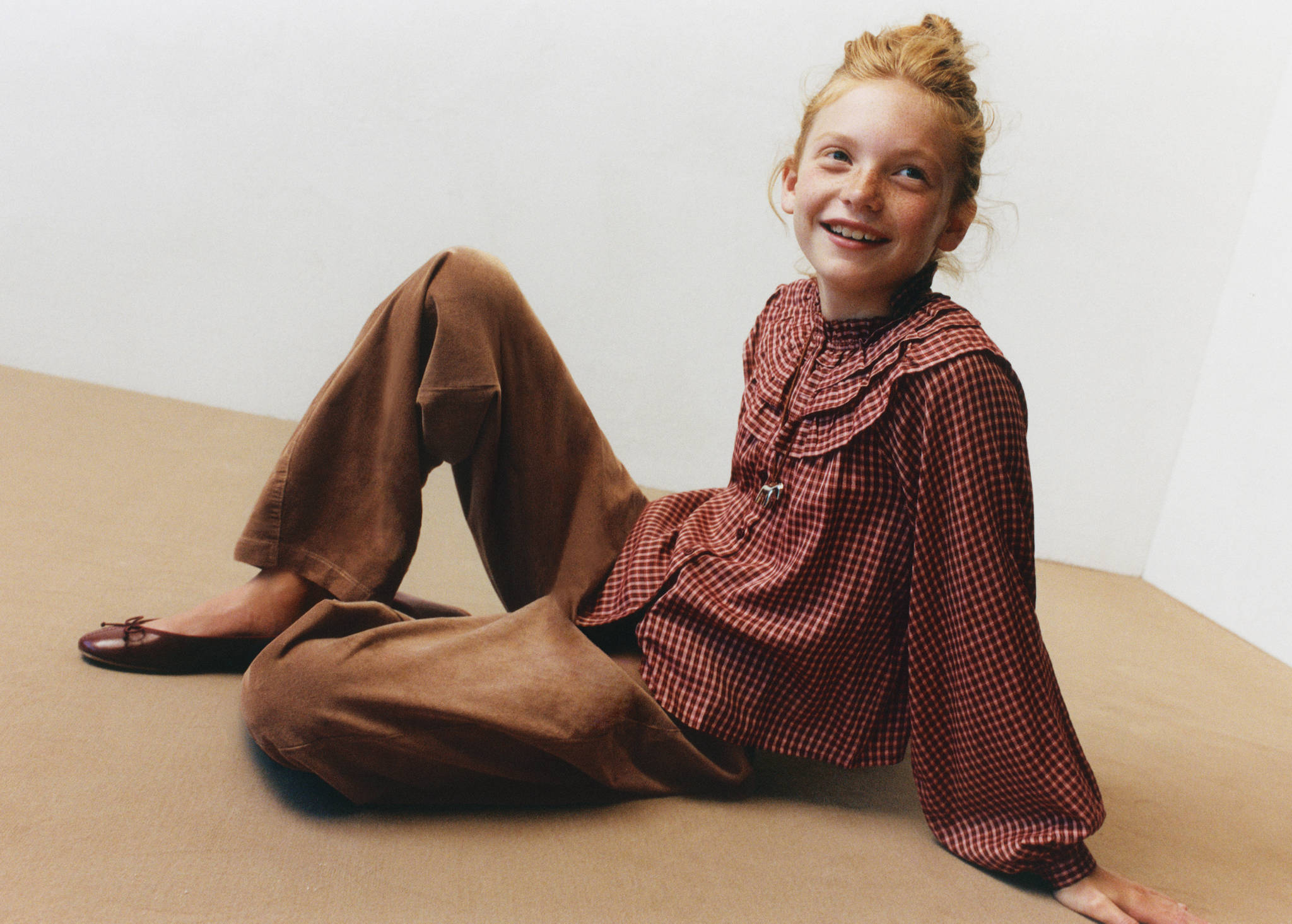 Checked frills shirt - Panoramic plane