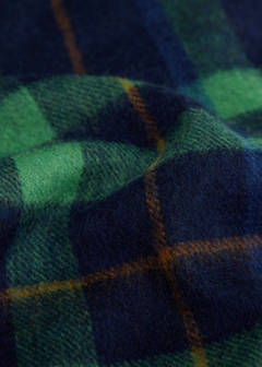 Fringed edge wool-blend scarf — Green 4