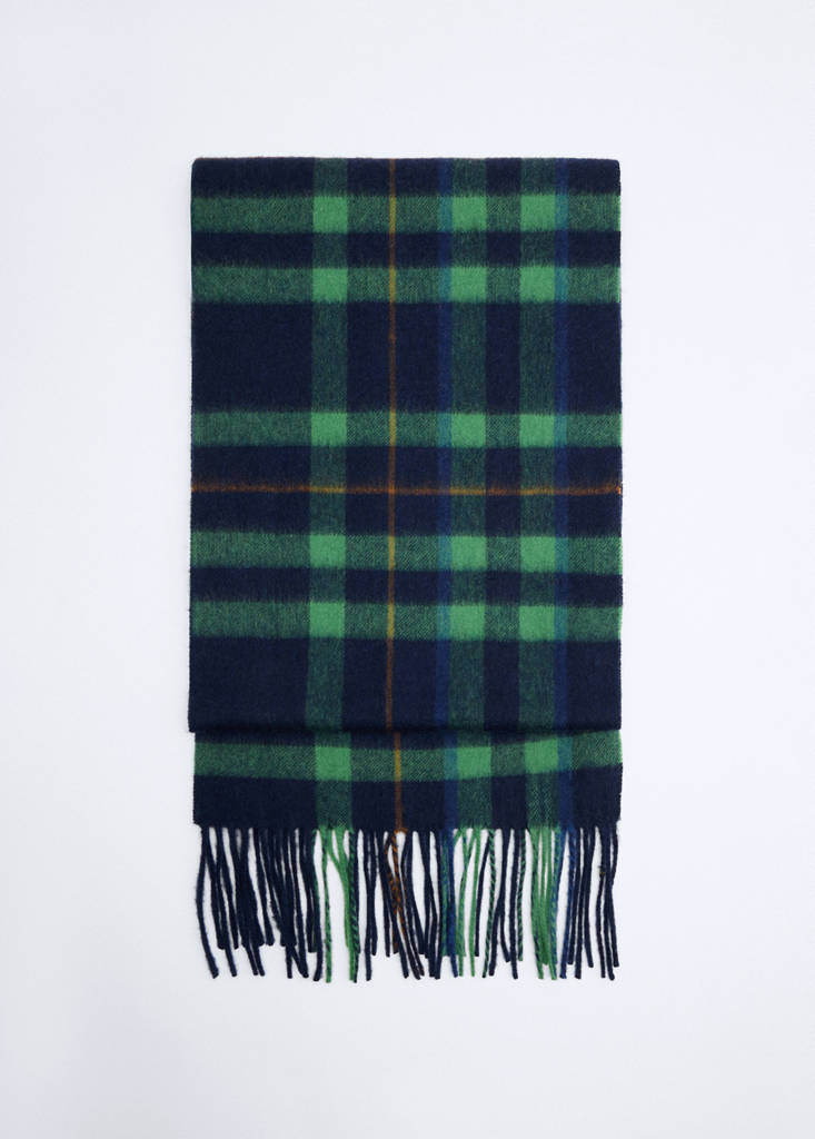 Fringed edge wool-blend scarf - thumbnail 3