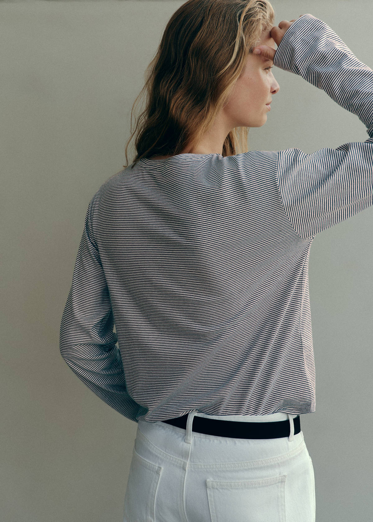 Striped cotton T-shirt — Off White