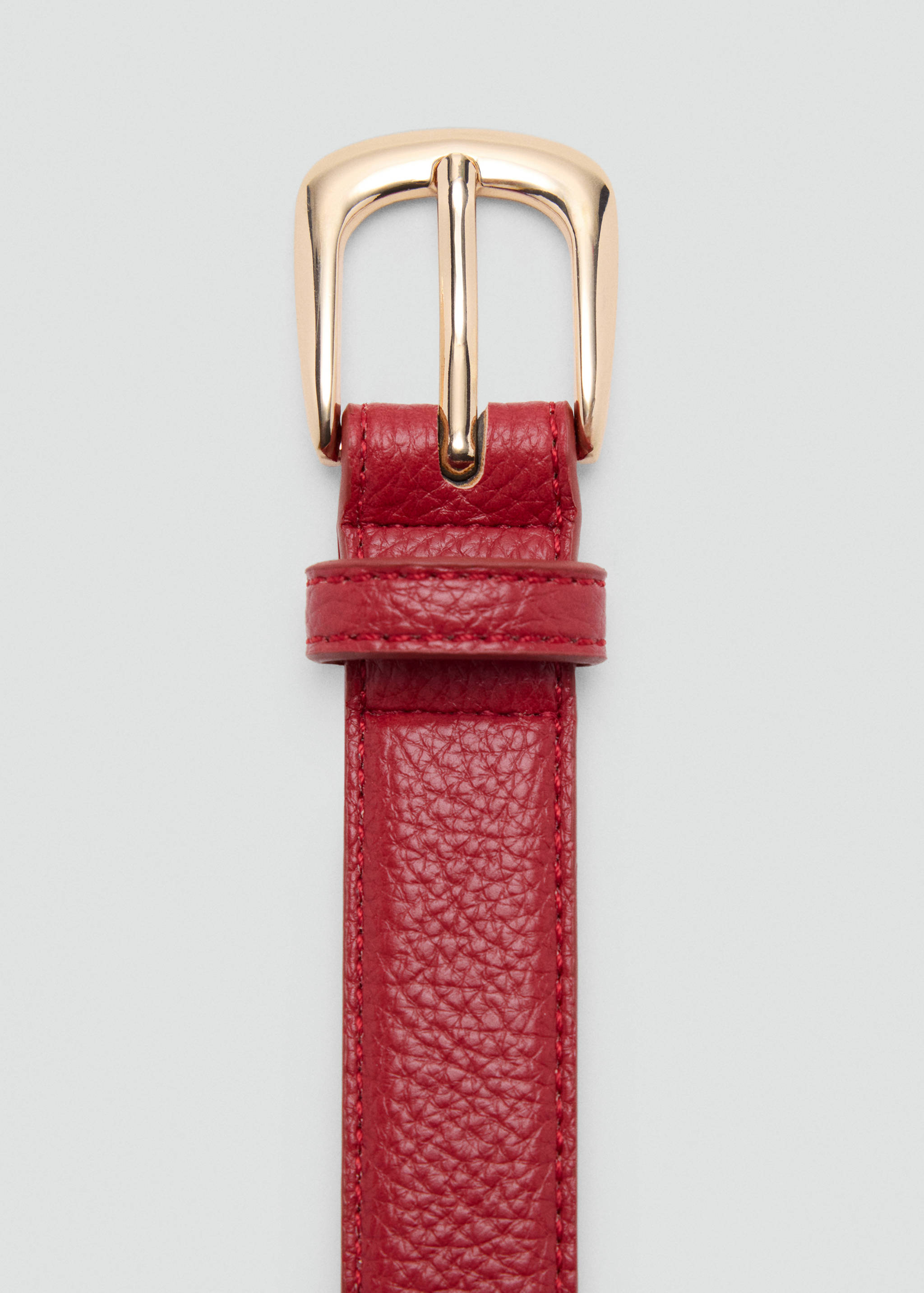 Leather-effect belt with metal buckle - Details of the article 1