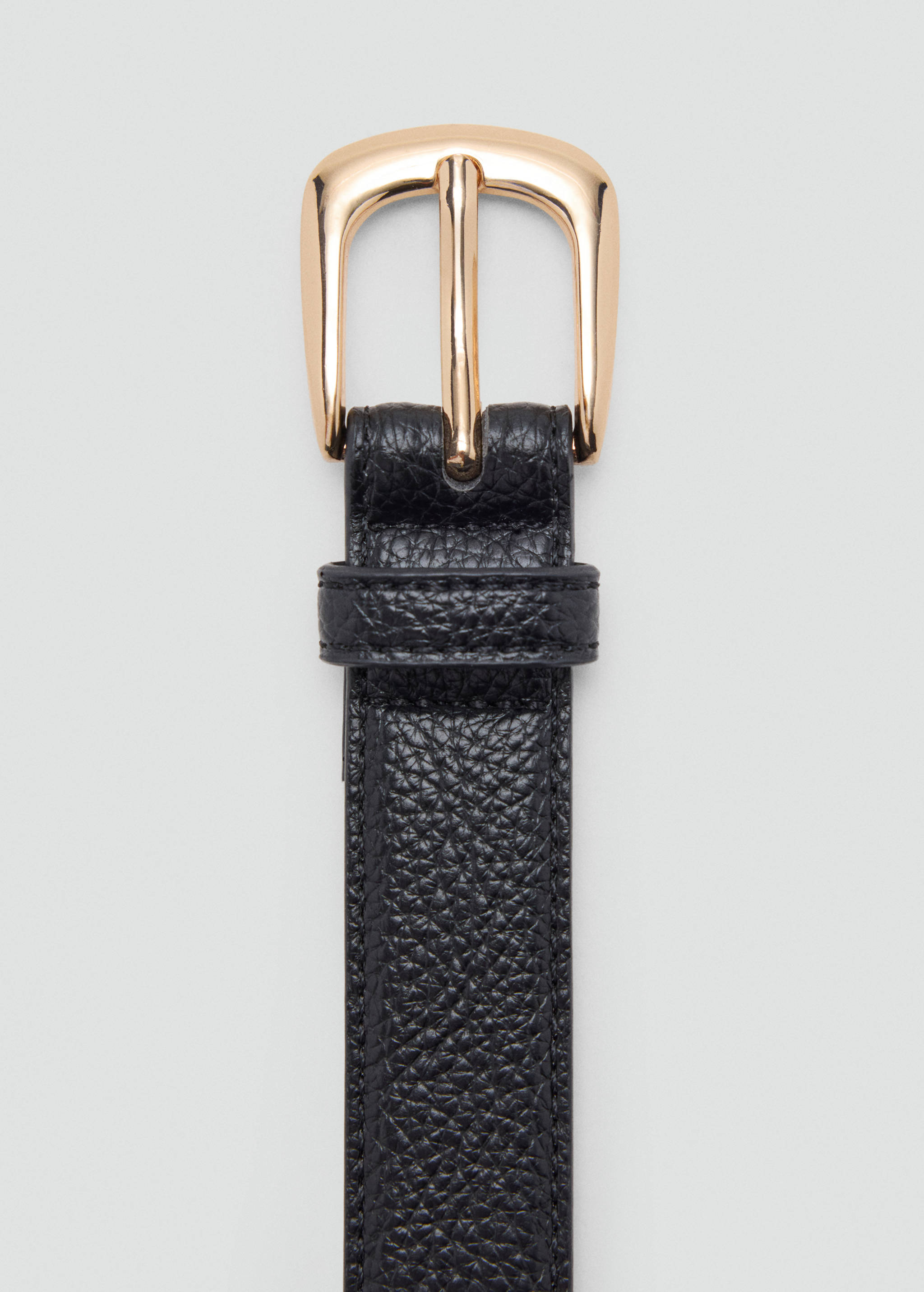 Leather-effect belt with metal buckle - Details of the article 1