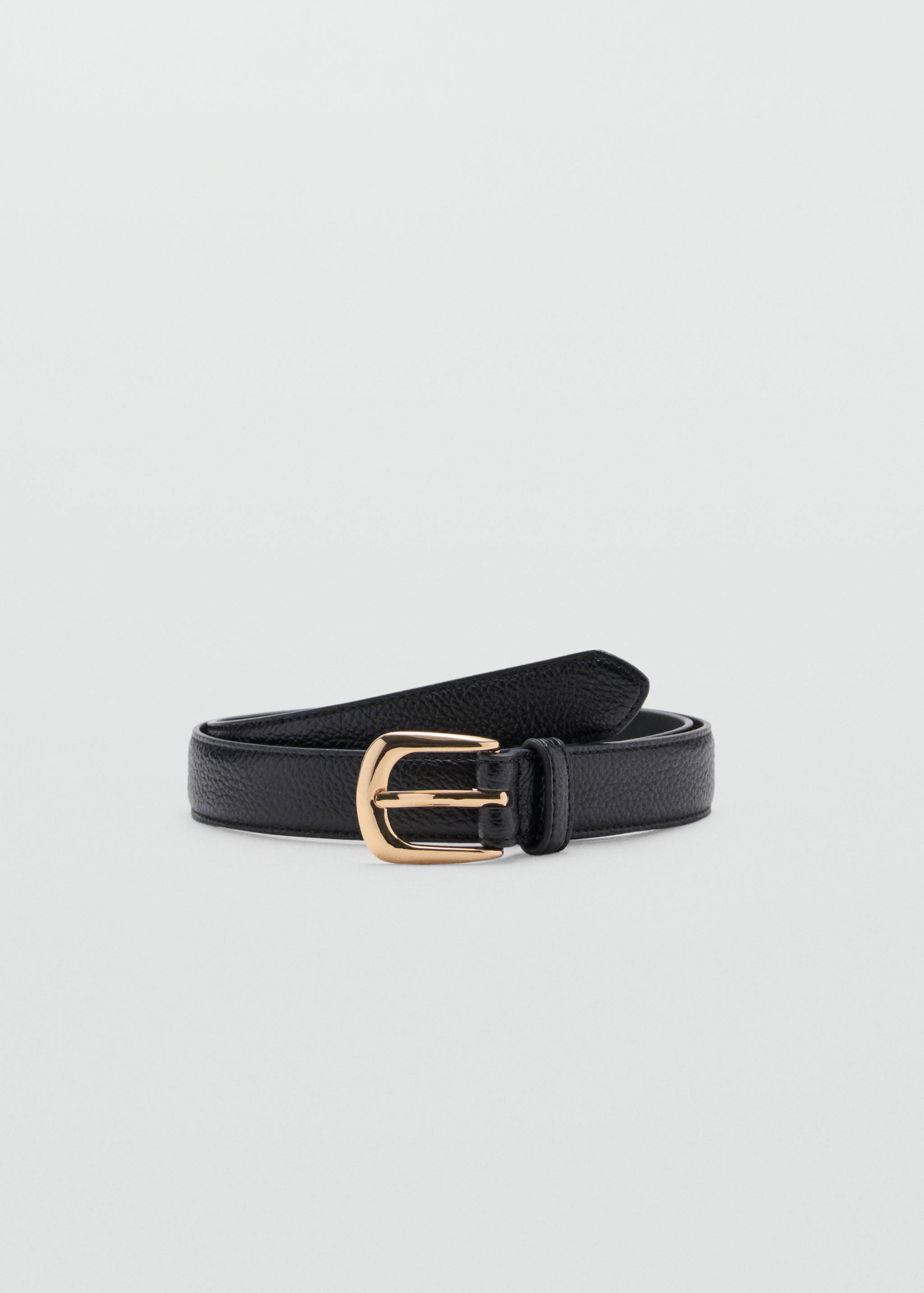 Leather-effect belt with metal buckle - Article without model