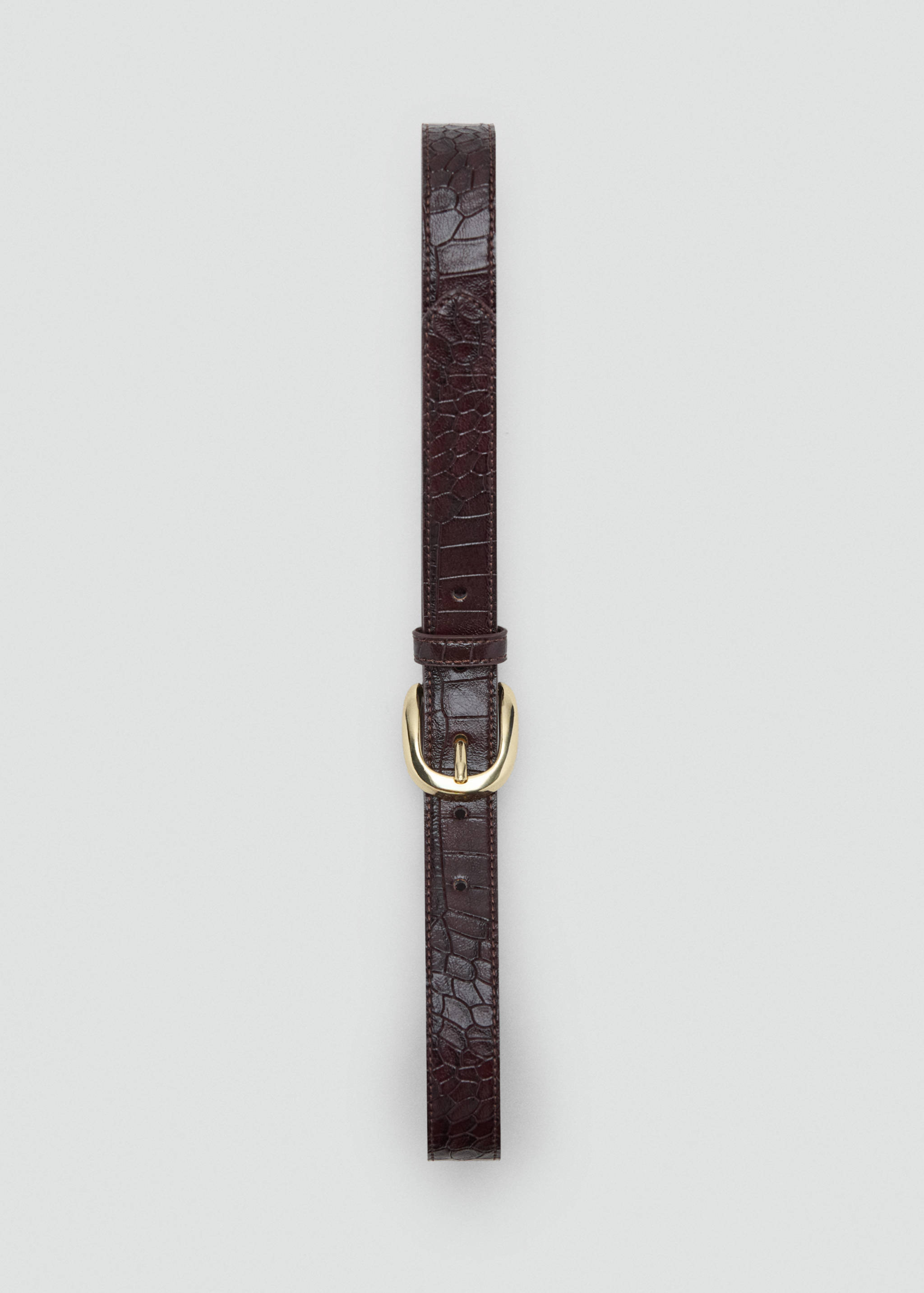 Crocodile-effect belt with metal buckle - Details of the article 2