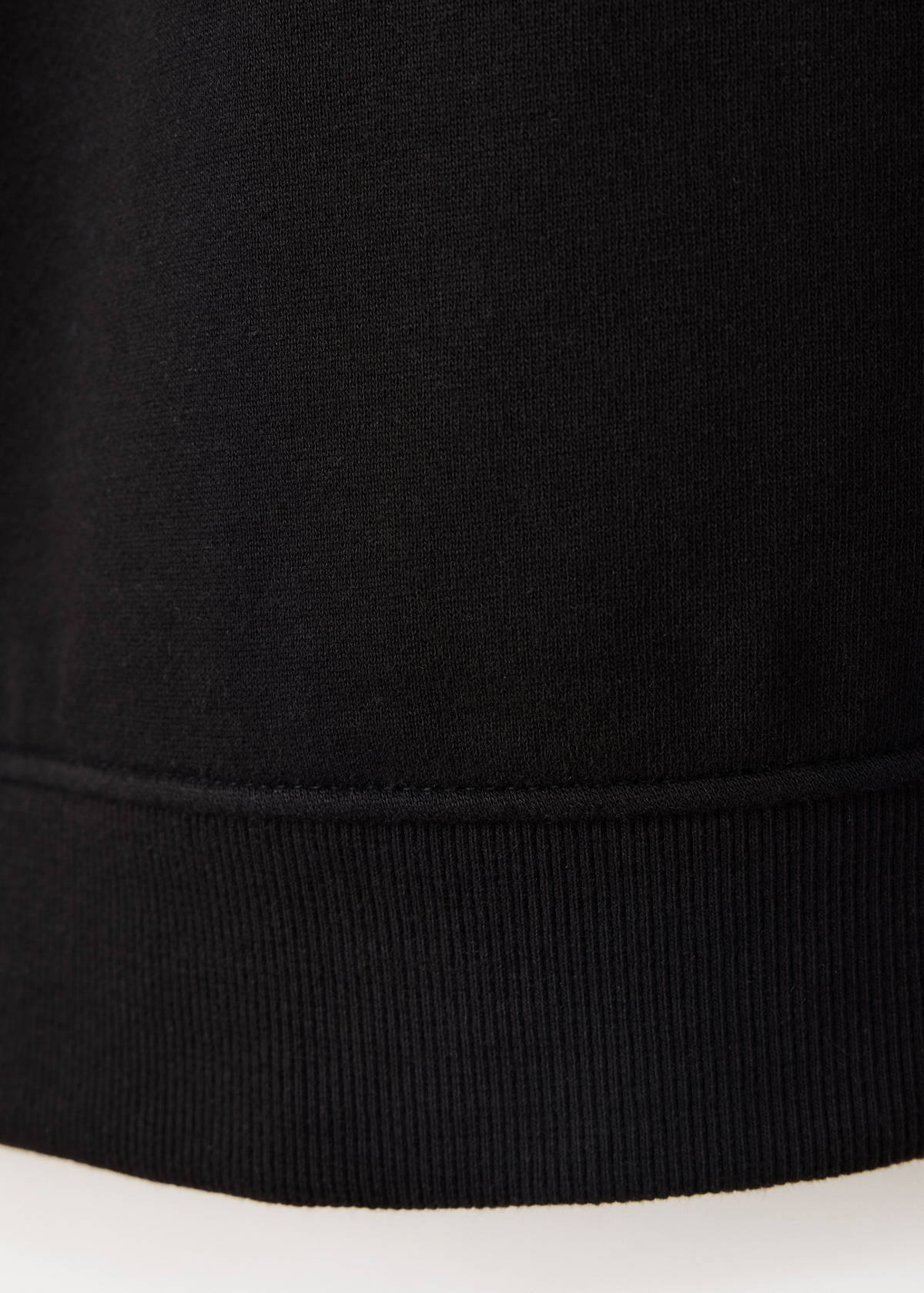 Cotton sweatshirt with sequin detail — Black