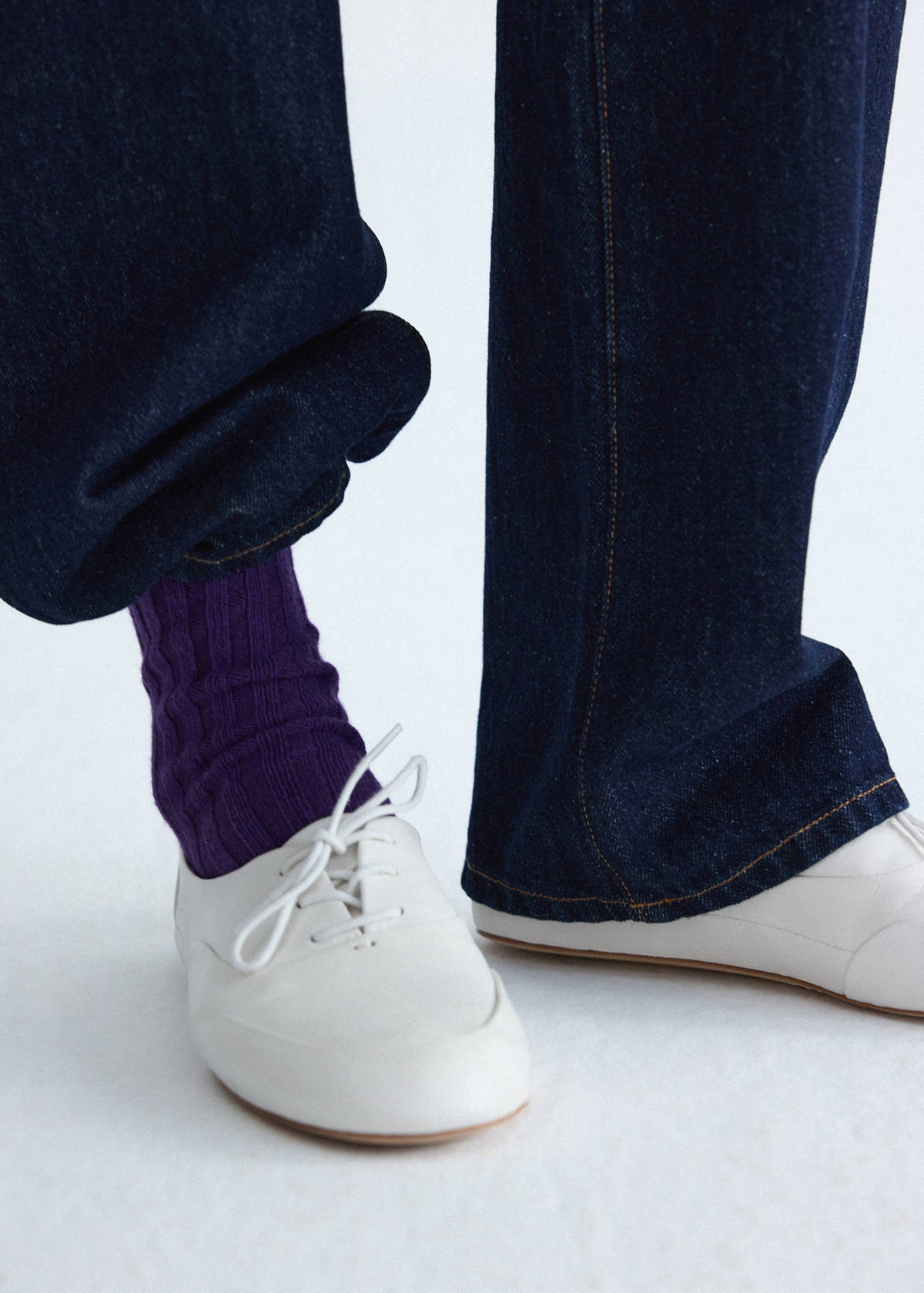 Wool-blend socks — Purple