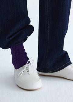 Wool-blend socks — Purple 1