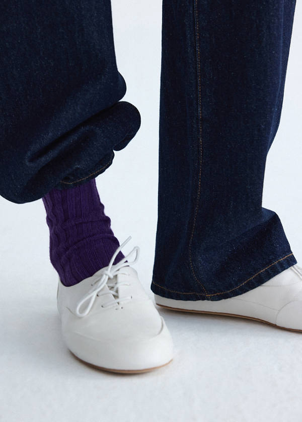 Wool-blend socks — Purple