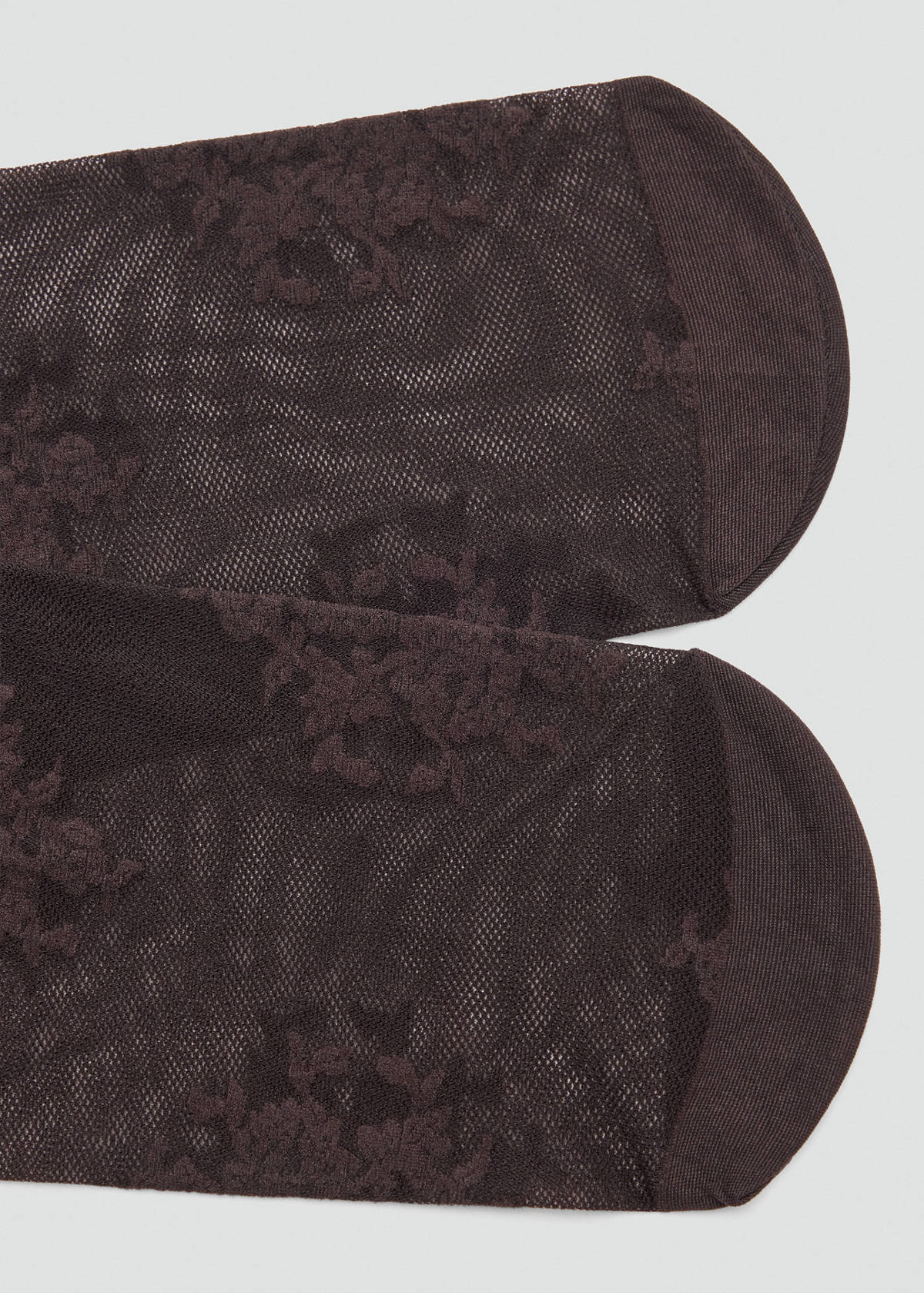 Lace sheer stockings — Chocolate