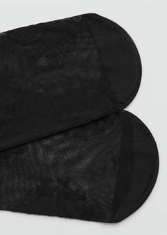 Lace sheer stockings — Black 5